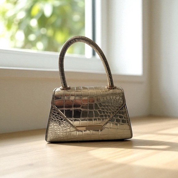 Aldo Handbags - Aldo Gold Mini Bag with Luxurious Finish